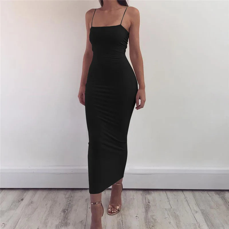 Autumn women's style pure want to show the shape of peach buttocks sling nightclub sexy slim dress